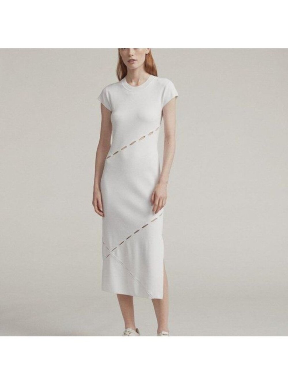 rag and bone Eden Knit Cut Out Midi Dress